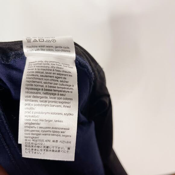 Calvin Klein Mens 34 x 32 Navy Blue Sateen Slim Fit Straight Leg Chino Pants - Picture 9 of 11